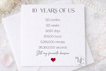 Load image into Gallery viewer, 10 Year Anniversary Card
