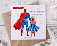 Load image into Gallery viewer, Superhero Character Fathers Day/Birthday Card
