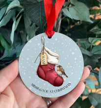 Load image into Gallery viewer, Robin Stocking Memorial Decoration
