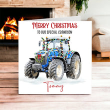 Load image into Gallery viewer, Festive Tractor Christmas Card
