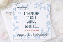 Load image into Gallery viewer, Funny Insult Brother/Brother in law Birthday Card
