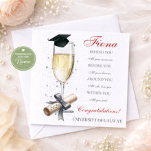 Load image into Gallery viewer, Graduation Card - Champagne &amp; Poem
