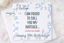 Load image into Gallery viewer, Funny Insult Brother/Brother in law Birthday Card
