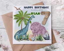 Load image into Gallery viewer, Dinosaur  Birthday Card
