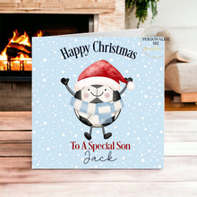 Load image into Gallery viewer, Football character christmas card
