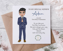 Load image into Gallery viewer, Communion Figure Personalised Card

