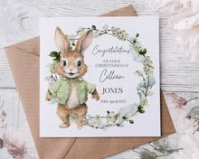 Load image into Gallery viewer, Flopsy bunny Christening Card - Boy
