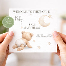 Load image into Gallery viewer, Baby bear new baby card
