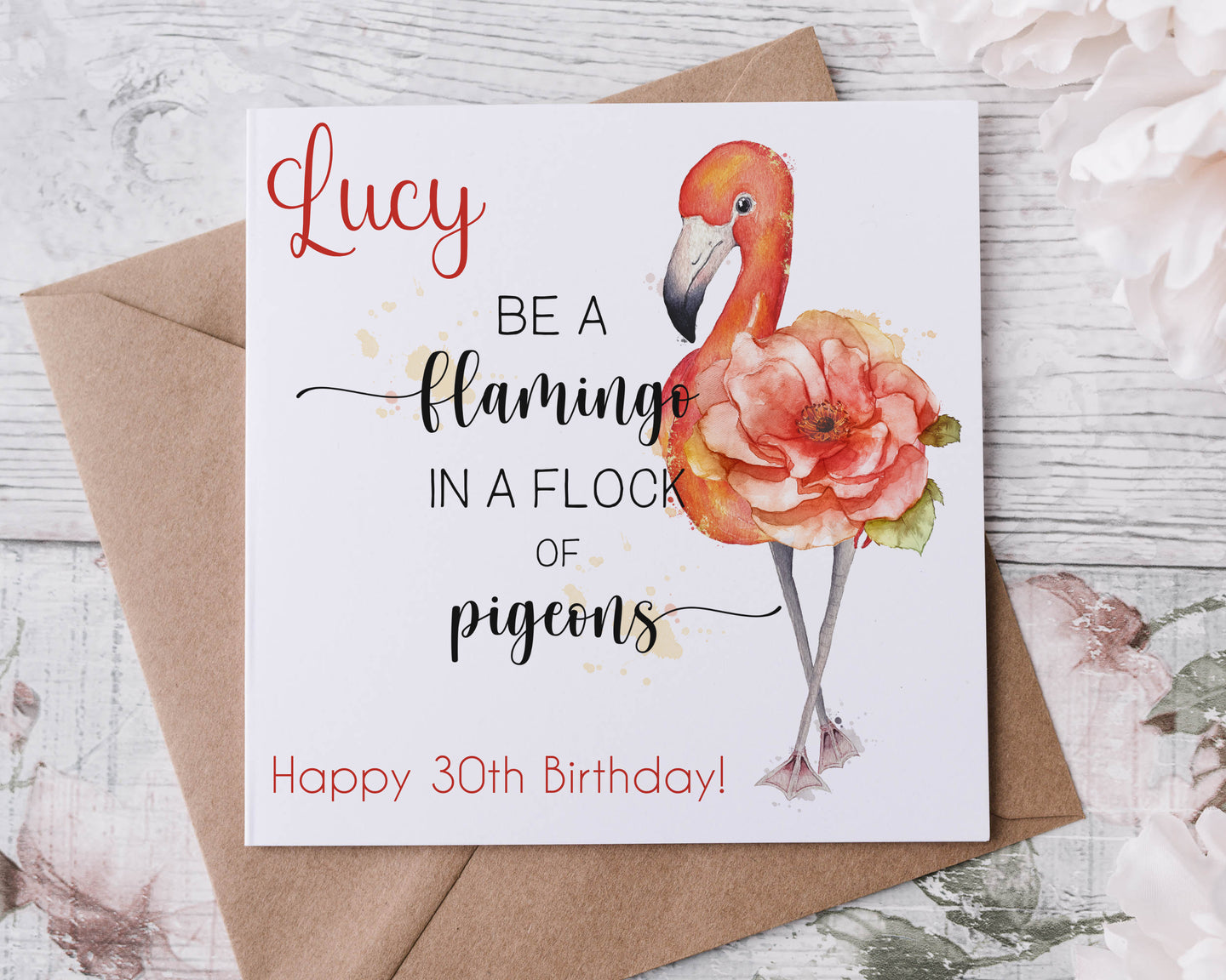 Be a Flamingo Greeting Card