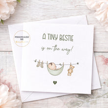 Load image into Gallery viewer, Best Friend Pregnancy Card - Tiny Bestie!
