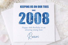Load image into Gallery viewer, Sentimental 18th Birthday Card for Son/Grandson
