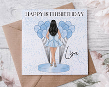 Load image into Gallery viewer, Party Girl Birthday Card BLUE
