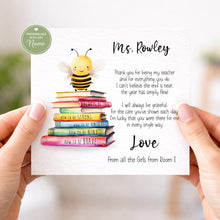 Load image into Gallery viewer, Teacher Thank you Card - Bee design
