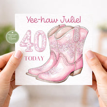 Load image into Gallery viewer, Cowgirl Birthday Card
