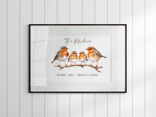 Load image into Gallery viewer, Robin Family Unframed Print A4 or A3
