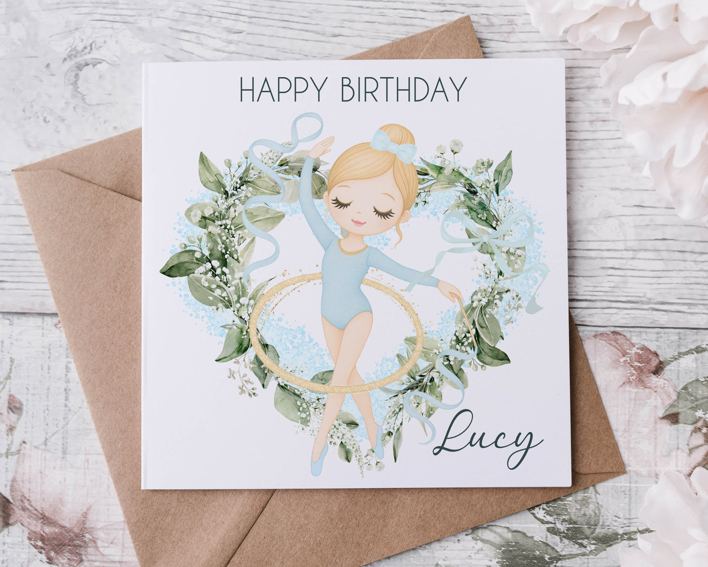 Little Gymnast Birthday Card
