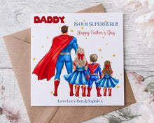 Load image into Gallery viewer, Superhero Character Fathers Day/Birthday Card
