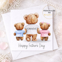 Load image into Gallery viewer, Daddy &amp; Baby Bear Card - 1 or 2 children
