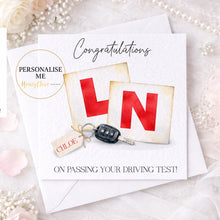 Load image into Gallery viewer, Congratulations on Passing Your Driving Test Ireland, N Plate Card, UK P plate card
