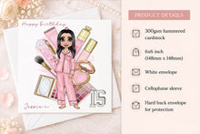 Load image into Gallery viewer, Personalised Teen Girl Birthday Card

