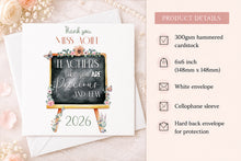 Load image into Gallery viewer, Personalised Teacher Thank you Card - Noticeboard
