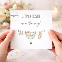 Load image into Gallery viewer, Best Friend Pregnancy Card - Tiny Bestie!
