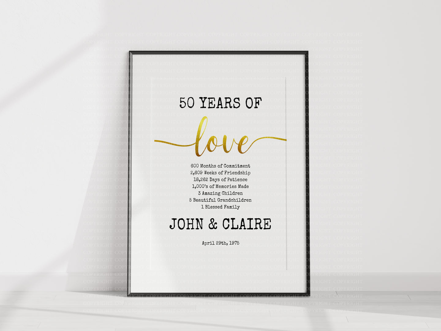 25th/50th Anniversary Significant Number A4 Print