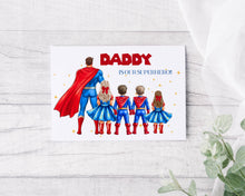Load image into Gallery viewer, Superhero Character Fathers Day/Birthday Card
