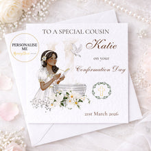 Load image into Gallery viewer, Personalised Confirmation Card For Daughter, Goddaughter, Niece or Granddaughter
