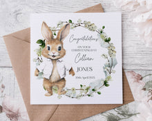 Load image into Gallery viewer, Flopsy bunny Christening Card - Boy
