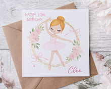 Load image into Gallery viewer, Little Ballet Dancer Birthday Card
