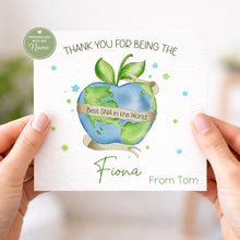 Load image into Gallery viewer, Best Teacher in the world Thank you card
