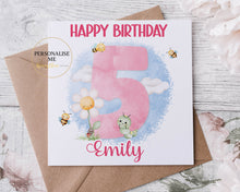 Load image into Gallery viewer, Daisy themed birthday card
