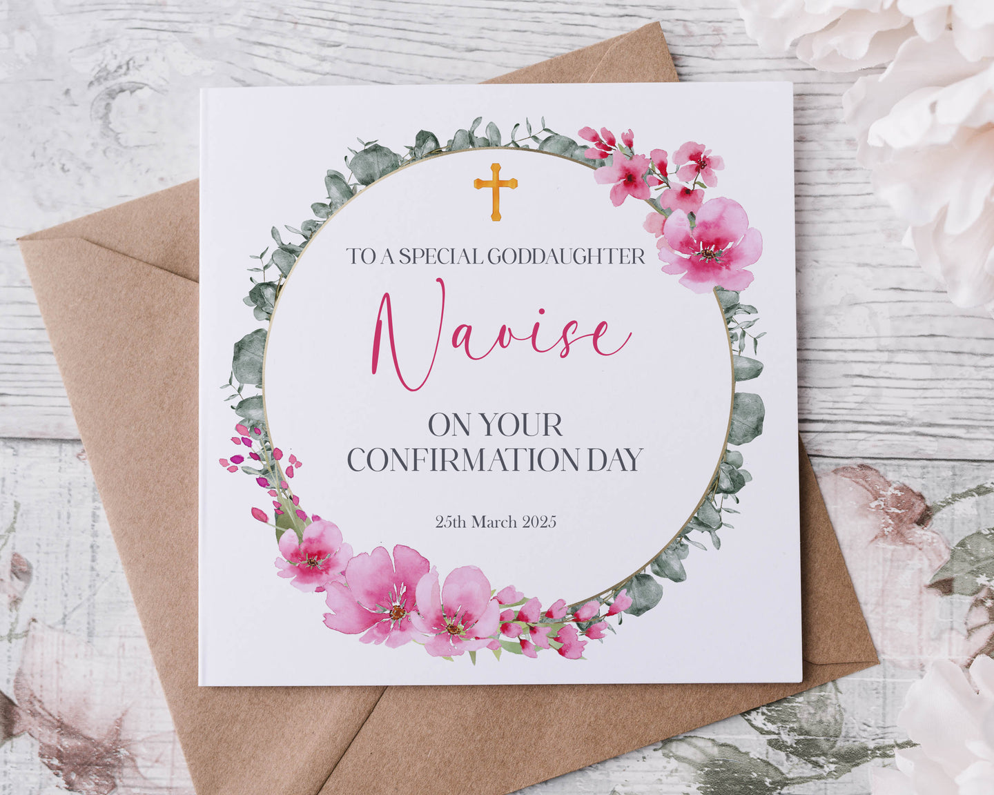 Confirmation Wreath Greeting Card