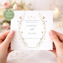 Load image into Gallery viewer, Delicate Floral Wedding /Engagement/Anniversary Card
