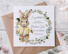 Load image into Gallery viewer, Flopsy bunny Christening Card - Boy
