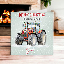 Load image into Gallery viewer, Festive Tractor Christmas Card
