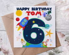 Load image into Gallery viewer, Space Number Greeting Card
