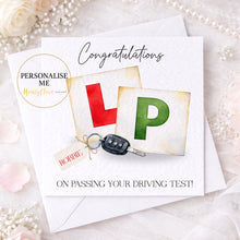 Load image into Gallery viewer, Congratulations on Passing Your Driving Test Ireland, N Plate Card, UK P plate card
