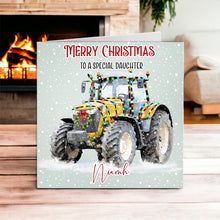 Load image into Gallery viewer, Festive Tractor Christmas Card
