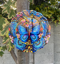 Load image into Gallery viewer, Blue Butterfly Wind Spinner
