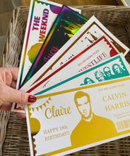 Load image into Gallery viewer, Foiled Concert Ticket/Event Ticket
