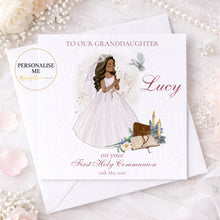 Load image into Gallery viewer, Personalised First Holy Communion Card for Niece, Cousin or Sister
