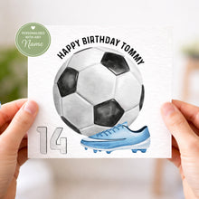Load image into Gallery viewer, Football &amp; Boots Birthday Card
