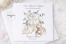 Load image into Gallery viewer, Christening Card  -Cute Baby Outfit
