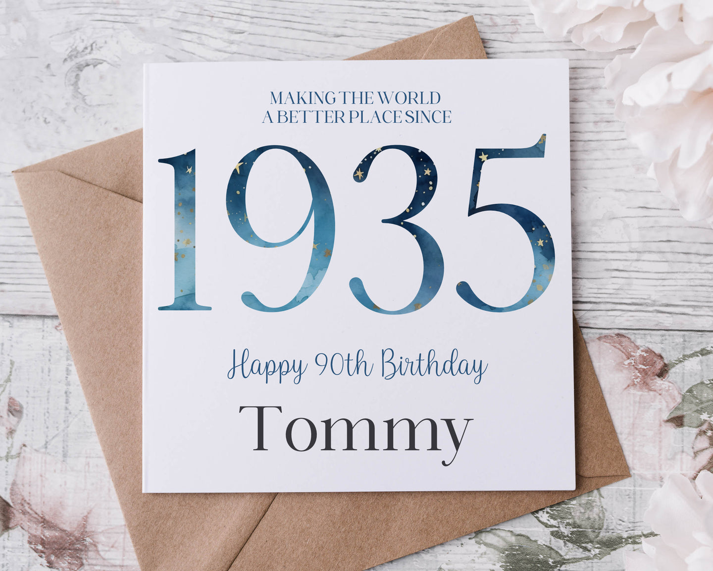 Significant Birthday -Year of Birth Card BLUE