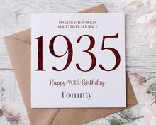 Load image into Gallery viewer, Significant Birthday -Year of Birth Card RED
