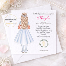 Load image into Gallery viewer, Communion Card for Daughter/Goddaughter/Granddaughter
