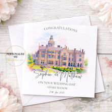 Load image into Gallery viewer, Watercolour Wedding Venue Card
