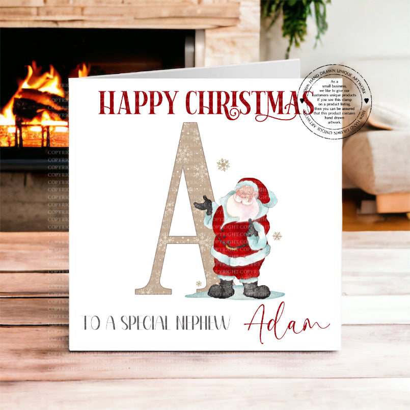 Personalised Santa Christmas Card